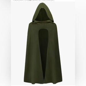 Olive Green Hooded Cape